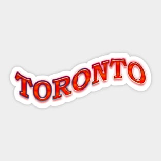 Toronto Canada in Red Word Art Sticker